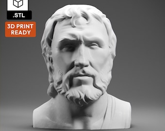 Seneca 3D Model - High Quality STL file for 3D Printing - 3D Printer File - Historical Bust Statue - STL File - Digital File