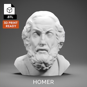 Homer 3D Model - High Quality STL file for 3D Printing - 3D Printer File - Historical Bust Statue - STL File - Digital File