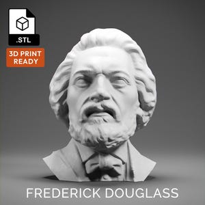 Frederick Douglass 3D Model - High Quality STL file for 3D Printing - 3D Printer File - Historical Bust Statue - STL File - Digital File