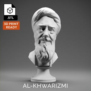 Al Khwarizmi 3D Model - High Quality STL file for 3D Printing - 3D Printer File - Historical Bust Statue - STL File - Digital File