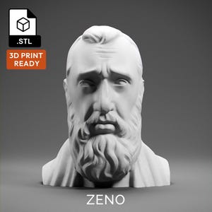 Zeno 3D Model - High Quality STL file for 3D Printing - 3D Printer File - Historical Bust Statue - STL File - Digital File
