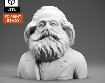 Karl Marx 3D Model - High Quality STL file for 3D Printing - 3D Printer File - Historical Bust Statue - STL File - Digital File