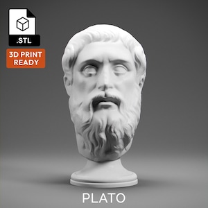 Plato 3D Model - High Quality STL file for 3D Printing - 3D Printer File - Historical Bust Statue - STL File - Digital File