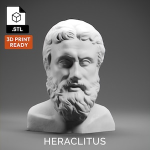 Heraclitus 3D Model - High Quality STL file for 3D Printing - 3D Printer File - Historical Bust Statue - STL File - Digital File