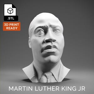 Martin Luther King Jr 3D Model - High Quality STL file for 3D Printing - 3D Printer File - Historical Bust Statue - STL File - Digital File