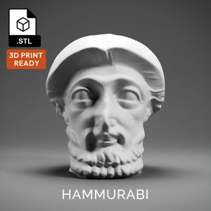 Hammurabi 3D Model - High Quality STL file for 3D Printing - 3D Printer File - Historical Bust Statue - STL File - Digital File