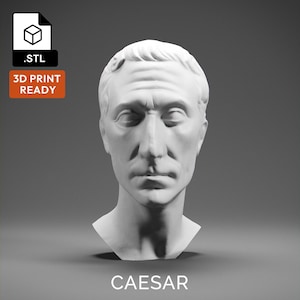 Caesar 3D Model - High Quality STL file for 3D Printing - 3D Printer File - Historical Bust Statue - STL File - Digital File