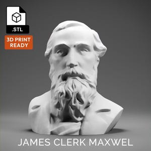 James Clerk Maxwel 3D Model - High Quality STL file for 3D Printing - 3D Printer File - Historical Bust Statue - STL File - Digital File