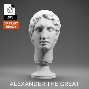 Alexander the Great 3D Model - High Quality STL file for 3D Printing - 3D Printer File - Historical Bust Statue - STL File - Digital File