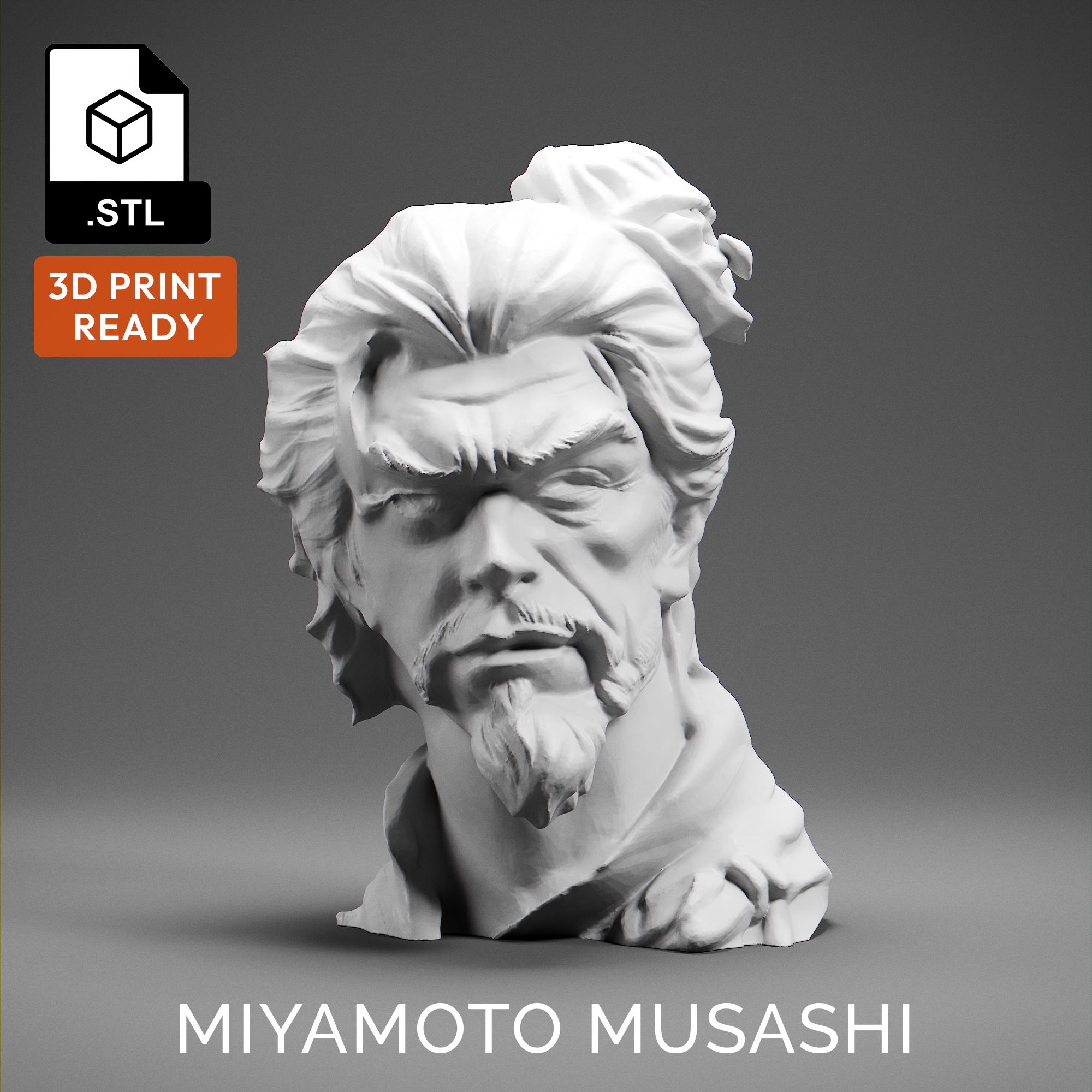 Miyamoto Musashi 3D Model - High Quality STL File for 3D Printing - 3D ...