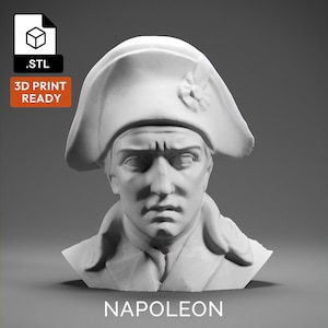 Napoleon 3D Model - High Quality STL file for 3D Printing - 3D Printer File - Historical Bust Statue - STL File - Digital File
