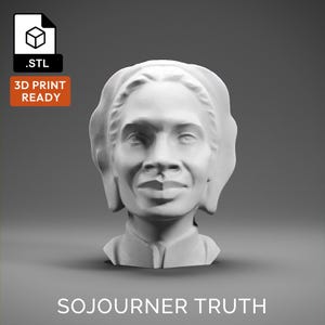 Sojourner Truth 3D Model - High Quality STL file for 3D Printing - 3D Printer File - Historical Bust Statue - STL File - Digital File