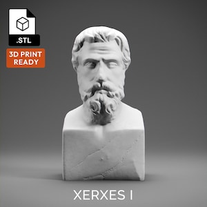 Xerxes I 3D Model - High Quality STL file for 3D Printing - 3D Printer File - Historical Bust Statue - STL File - Digital File