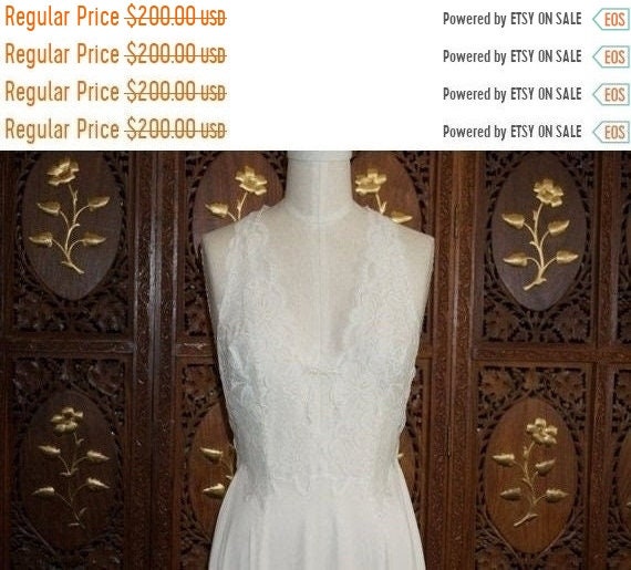 ON SALE 1970s GLYDONS Hollywood White Lace Bridal… - image 2