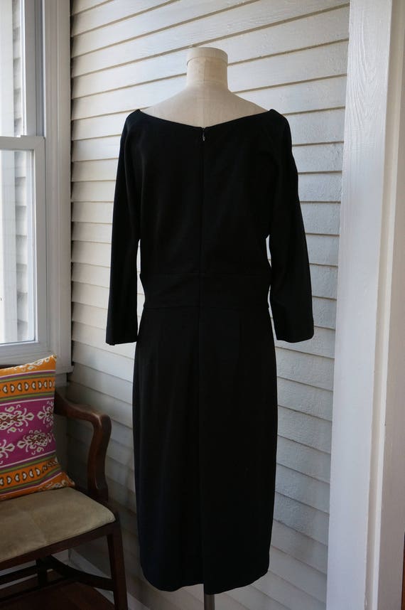 trina turk dress black Chorus Drape Back Dress
