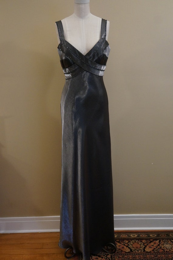 ON SALE Vintage Alex Evenings Metallic Gunmetal S… - image 2