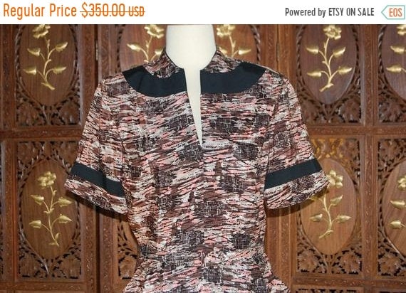 ON SALE Vintage 1950s Multicolored Abstract Print