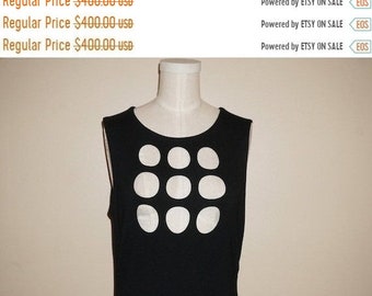 ON SALE Vintage 1980s Cynthia Rowley LBD with Circle Cut-Outs Sz 2