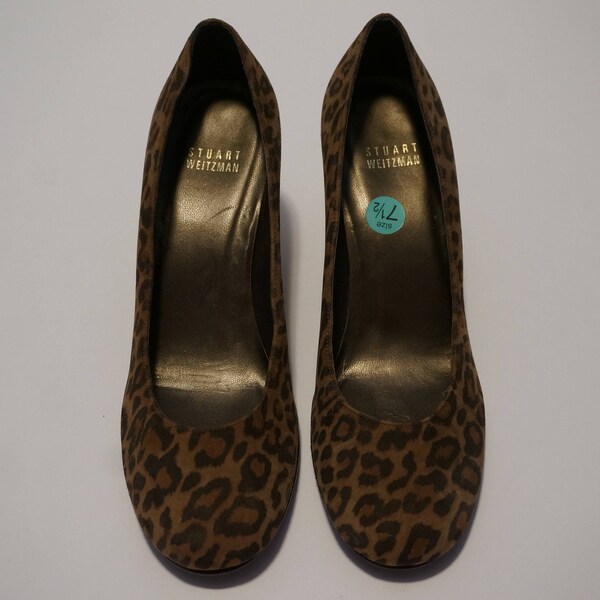 stuart weitzman leopard heels