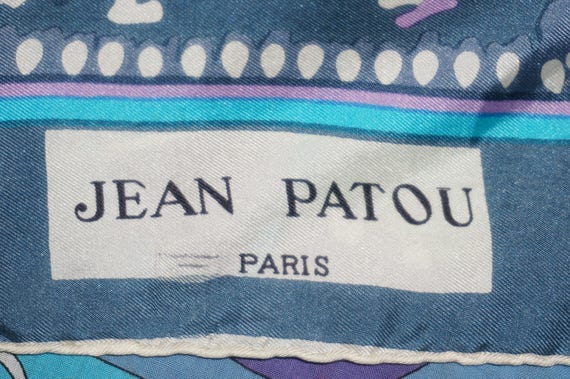 ON SALE Vintage 1960s Jean Patou 100% Silk Handro… - image 5