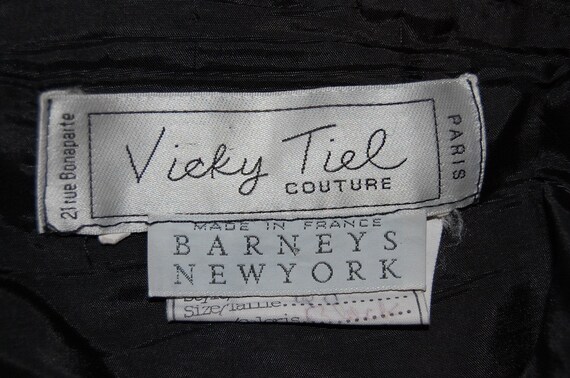 ON SALE Vintage 1980s VICKY Tiel Couture Black Si… - image 4