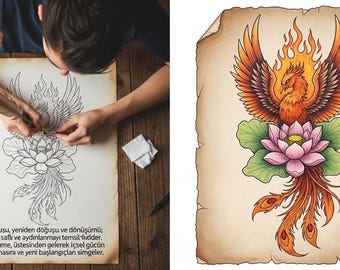 50 diseños de tatuajes dibujados a mano y diseños adicionales (descarga digital)