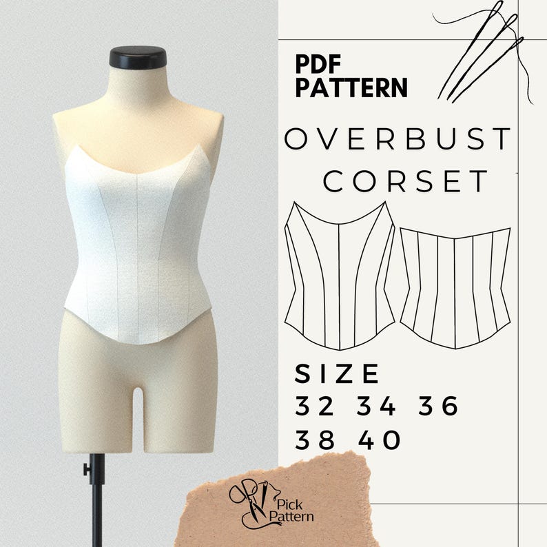 Overbust Corset Sewing Pattern - Etsy