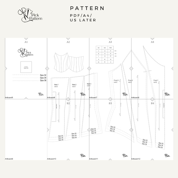 Overbust Corset Sewing Pattern