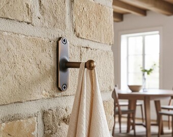 Handcrafted Aged Copper Hook – Wall Mounted Towel Hanger Bathroom,Vintage Copper Towel Hook