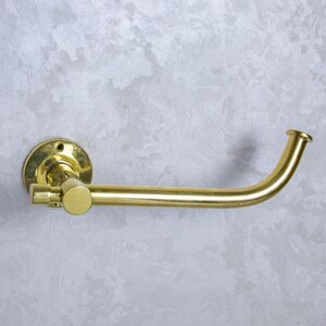 Porta carta igienica in ottone non laccato per bagno, porta carta igienica in ottone massiccio da parete