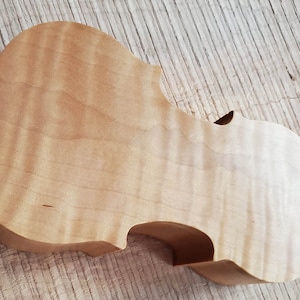 Tiger Maple Violin Box, Violin shaped jewelry box, art box, and keepsake or memory box