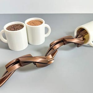 Kubek do kawy STL z obrotowym wkładem | Plik do druku 3D Fidget Coffee Cup | Kubek na biurko | Model 3D STL | Zabawny prezent | Pobieranie cyfrowe