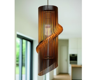 Lámpara colgante LED moderna de techo | Diseño geométrico nórdico | Luz cálida para salón y comedor