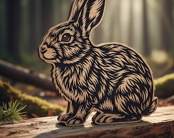 Bunny Mandala SVG, Rabbit Laser Cut File, Easter Animal svg dxf ai pdf, Glowforge Cricut Download