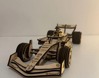 Formula Race Car Laser Cut File | 3D Wooden Puzzle SVG DXF | CNC Router Template | Plywood Model Kit | Instant Digital Download