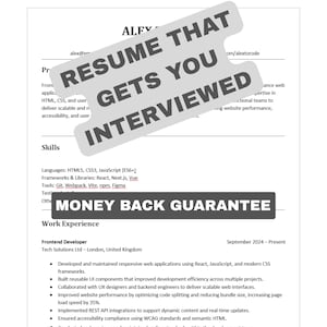 CV-sjabloon front-endontwikkelaar, ATS-vriendelijk, Word/Docs/Pages, gratis gids