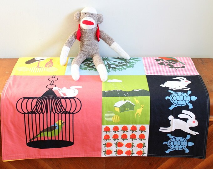 Large Quilted Baby Play Mat. Handmade by Peppermint Pinwheels Etsy