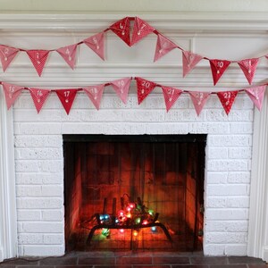 Bunting Christmas Advent Calendar Pattern. DIY Heirloom Holiday Decor. Digital Downlaod Pattern image 3