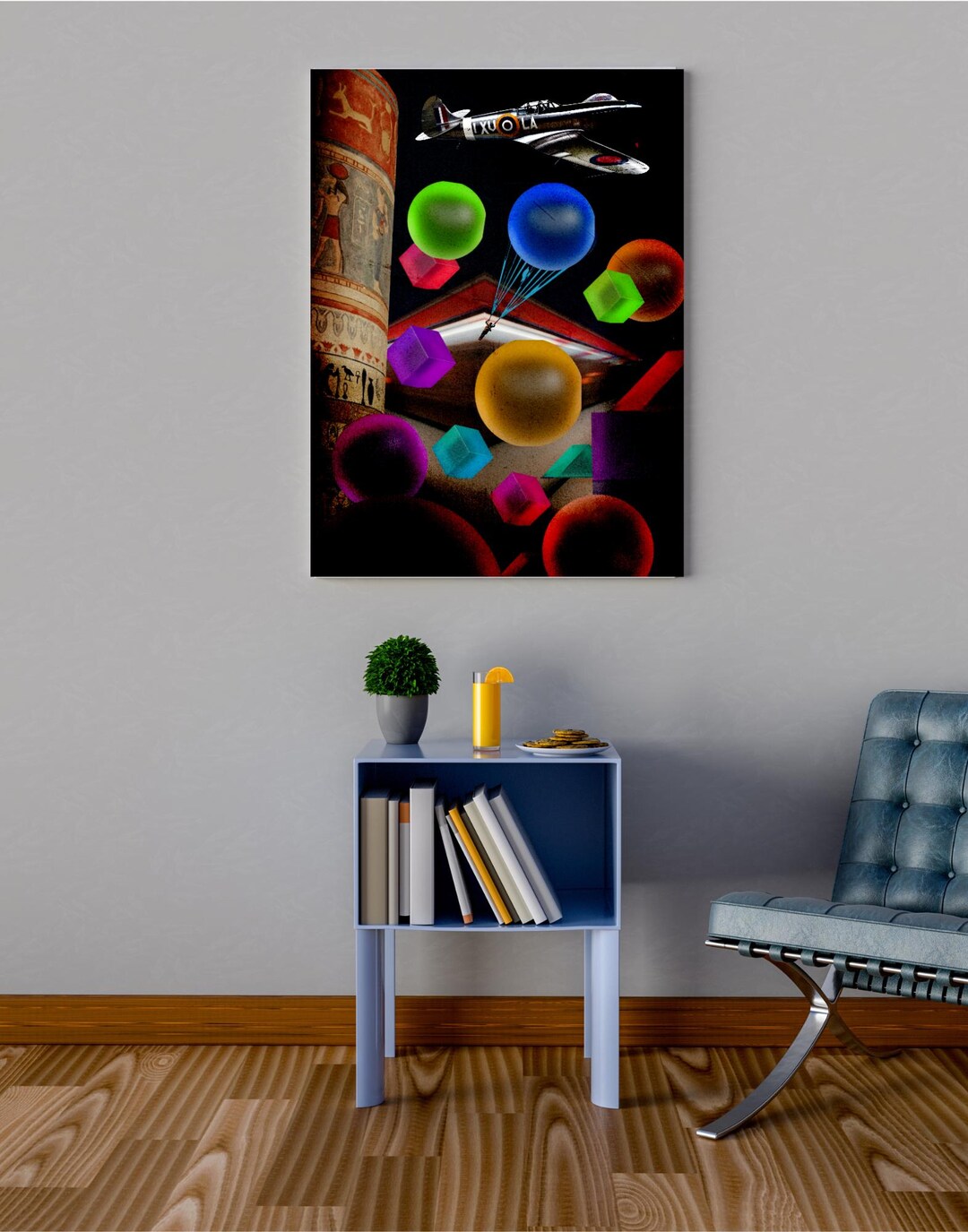 History and Colors Wall Art Poster | Artistic Blend of Past and Modern ...