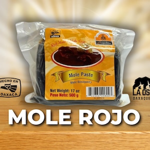 1.1 lbs Mole Rojo, Oaxacan Mole, Authentic Mexican Gastronomy, Traditional Mole Paste, Made in Oaxaca, Made In Mexico