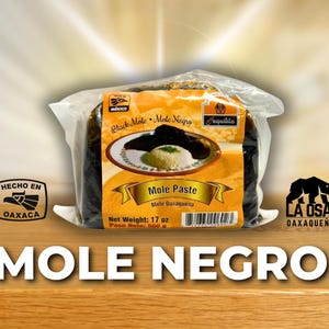 1.1 lbs Mole Negro, Oaxacan Mole, Authentic Mexican Gastronomy, Traditional Mole Paste, Made in Oaxaca, Made In Mexico