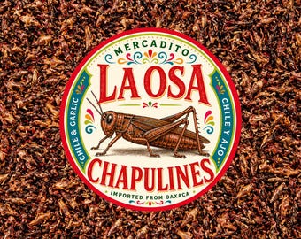 Chapulines oaxaqueños / Saltamontes con ajo y chile / Auténtico snack mexicano / Snack picante