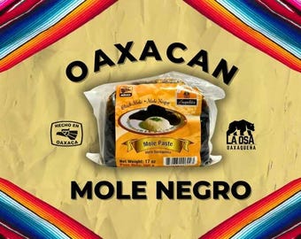 1.1 libras de Mole Negro, Mole Oaxaqueño, Auténtica Gastronomía Mexicana, Pasta de Mole Tradicional, Hecho en Oaxaca, Hecho en México