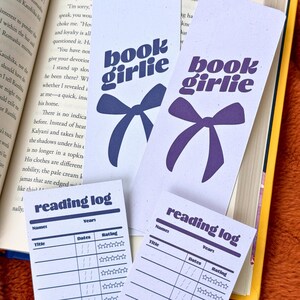 Leeslogboek Girlie Bookmark Book Tracker | Leeslijst bladwijzer | Boekbespreking Bladwijzer | Boek girlie boekenlegger | Boeken die ik heb gelezen