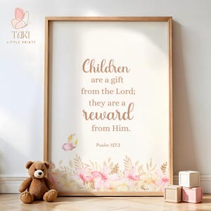 Impresión de versículos bíblicos para niños, arte mural cristiano, versículos inspiradores, arte mural de las Escrituras, decoración cristiana moderna, versículos bíblicos.