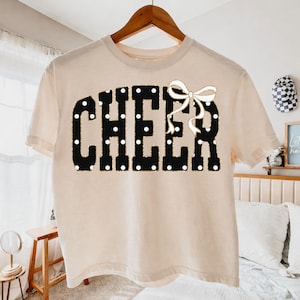 Polka Dots cheer Png, Cheer Mama Shirt Png, Cheer Sublimation Design, Cheer Coquette Png, Cheerleader Png, Cheer Bow Png, Digital Download