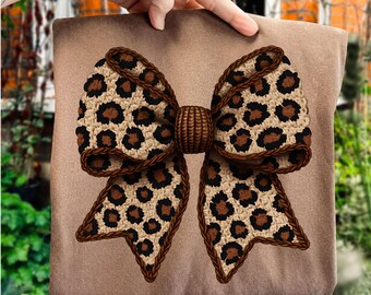 Faux Yarn Leopard Coquette PNG, Girly Leopard Print Sublimation, Trendy Leopard Mama Shirt Design, Digital Download