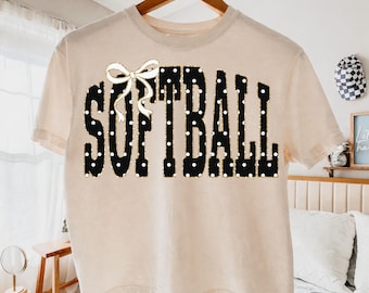 Softbol PNG, Lunares PNG, Diseño de camiseta para mamá de softbol, Sublimación de lazo de softbol, Día de juego PNG, Descarga digital