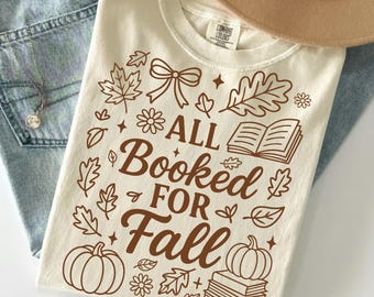 Todo reservado para otoño PNG, sublimación acogedora para amantes de los libros de otoño, diseño de camiseta para profesor lector, gráfico de lectura de otoño de moda