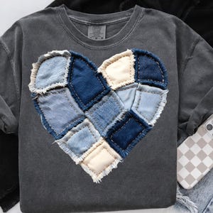 Imagem PNG de patchwork de coração para o Dia dos Namorados, Imagem PNG moderna para o Dia dos Namorados, Imagem PNG para sublimação do Dia dos Namorados, Presente para ela, Imagem PNG retrô para o Dia dos Namorados, Download digital